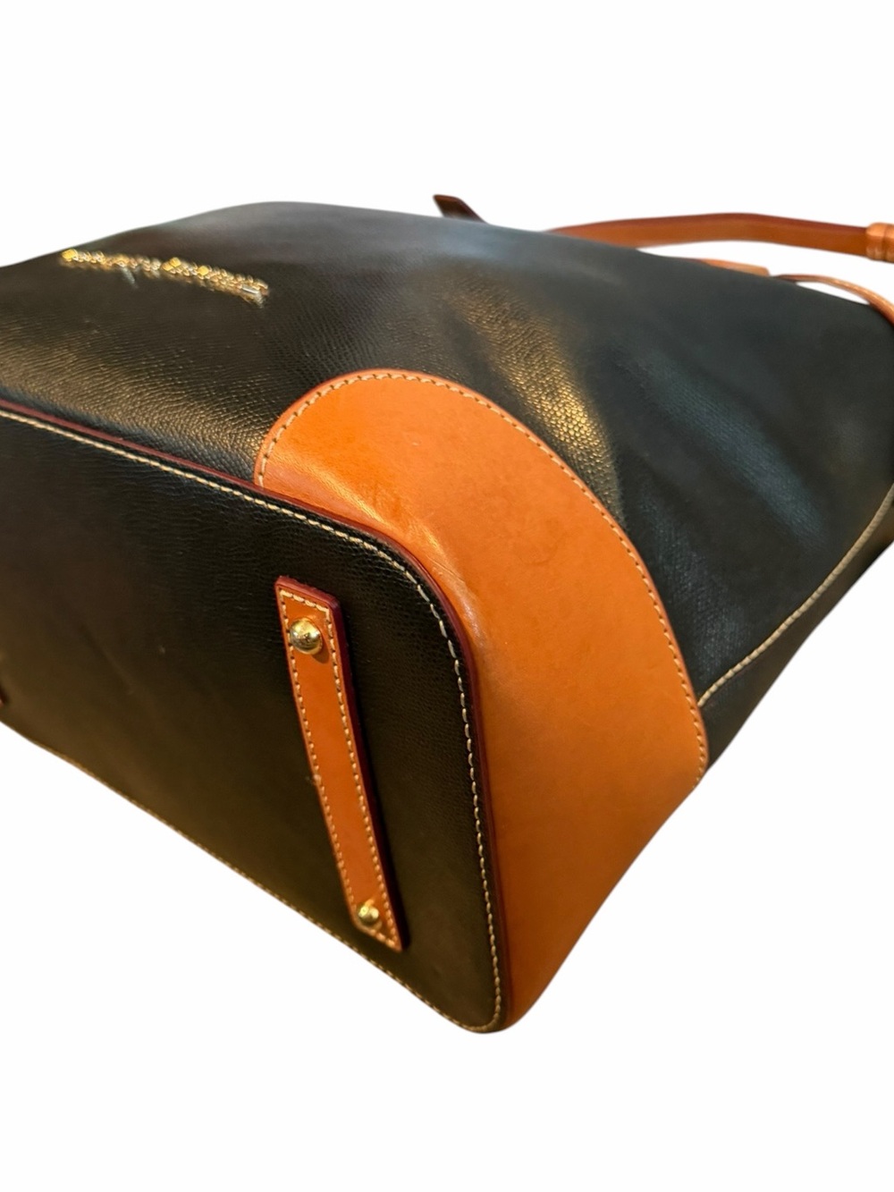 Dooney & Bourke Claremont Dover Tote Set - Black & Tan Leather (3-Piece Set) - Picture 5 of 16